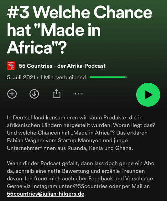 Manuyoo zu Gast beim Podcast "55 Countries" von Julian Hilgers