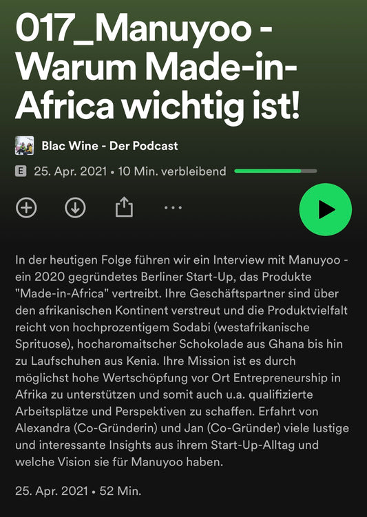 Manuyoo zu Gast beim Podcast "Blac Wine"