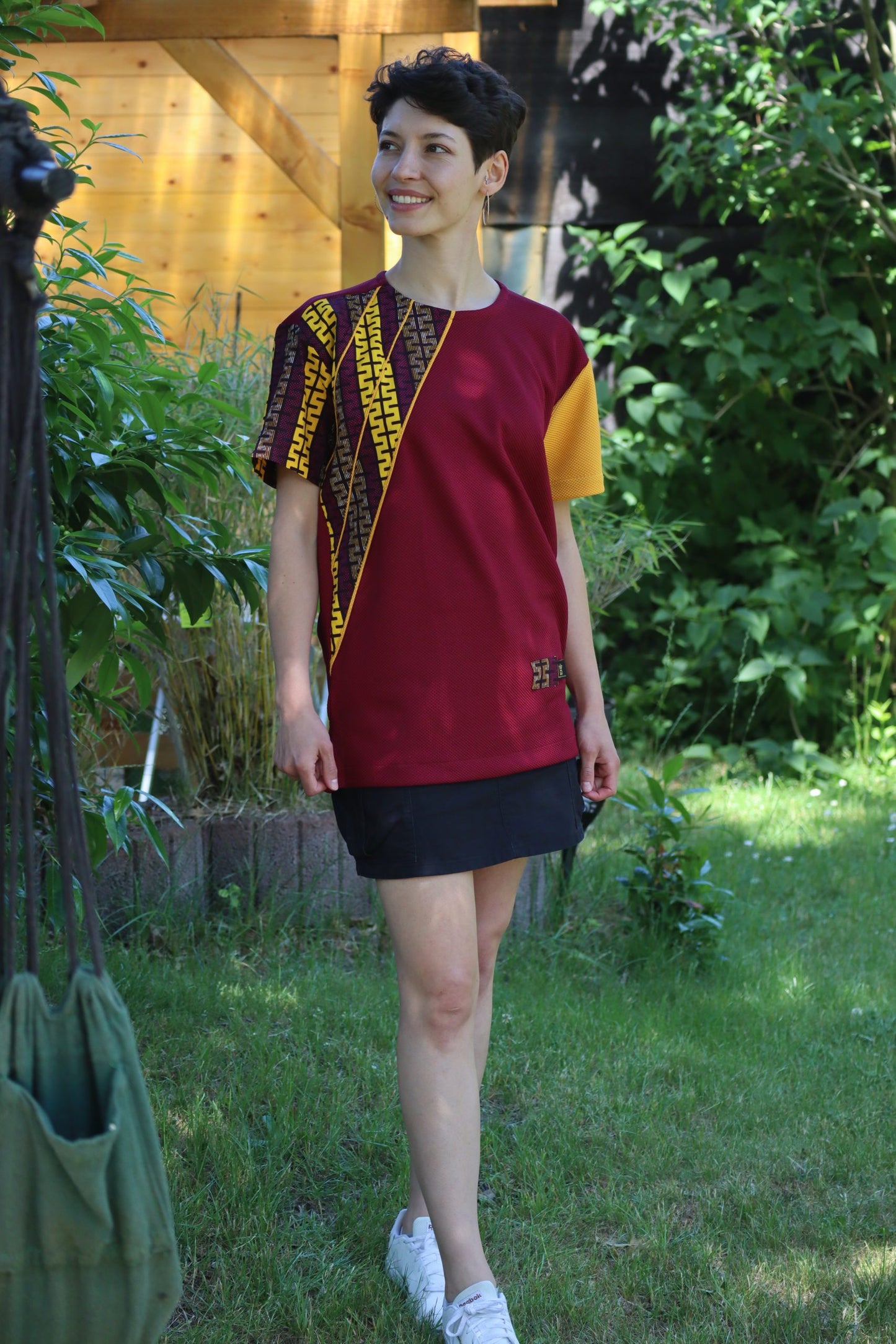 T-shirt with wax print Gigi Vine